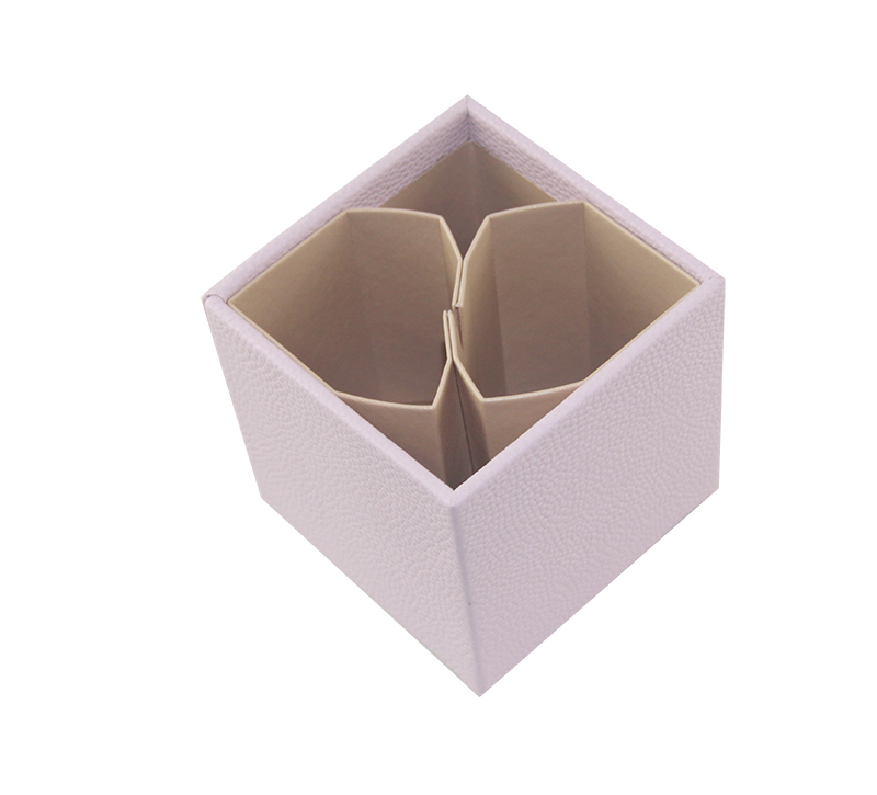 Handmade Office PU Leather Hotel Restaurant Desk Organizer Pen Stand pencil holder box