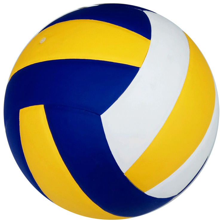 BLUE YELLOW WHITE sports match high quality PU training volleyball