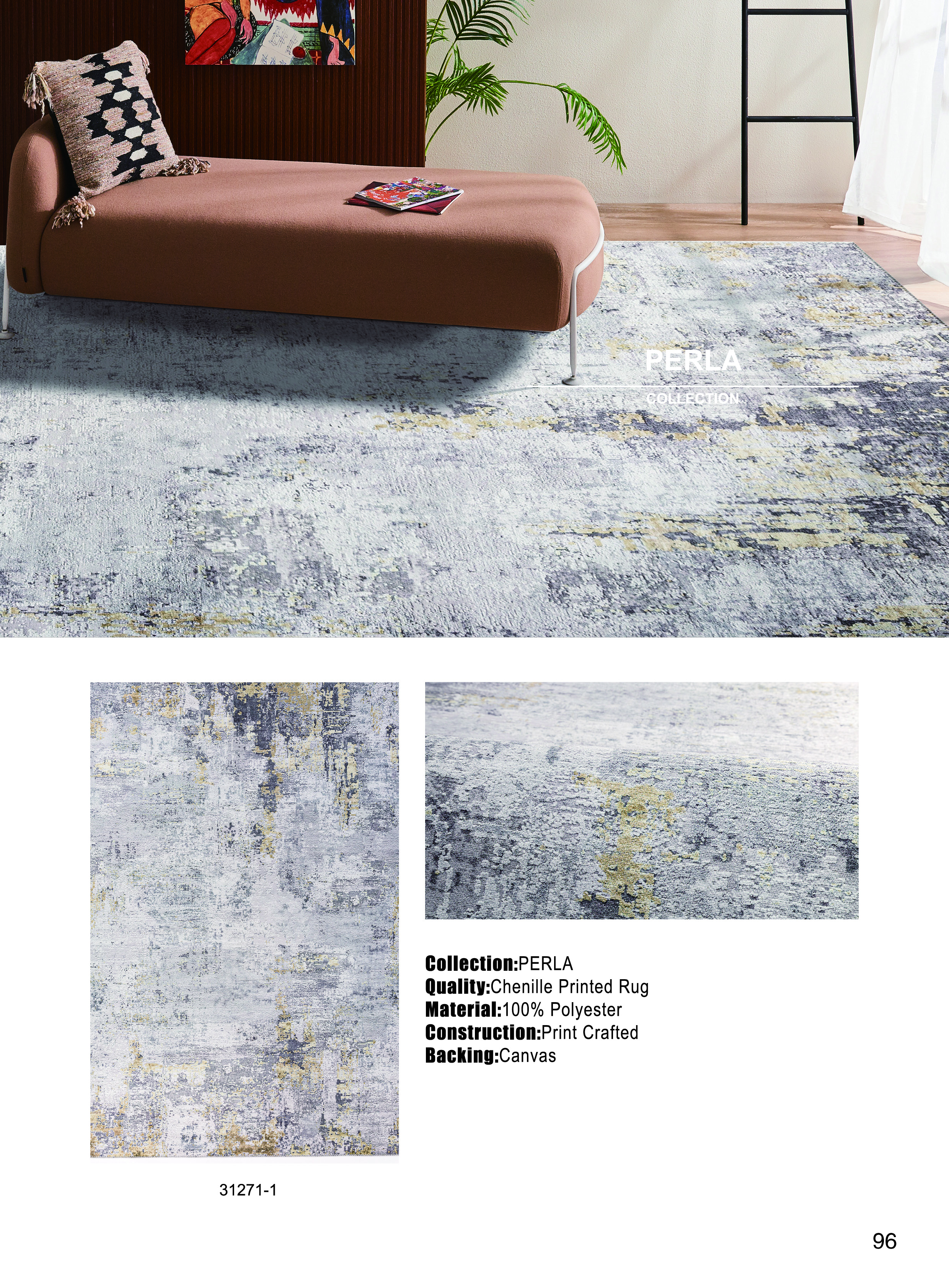 Chenille Printed rug
