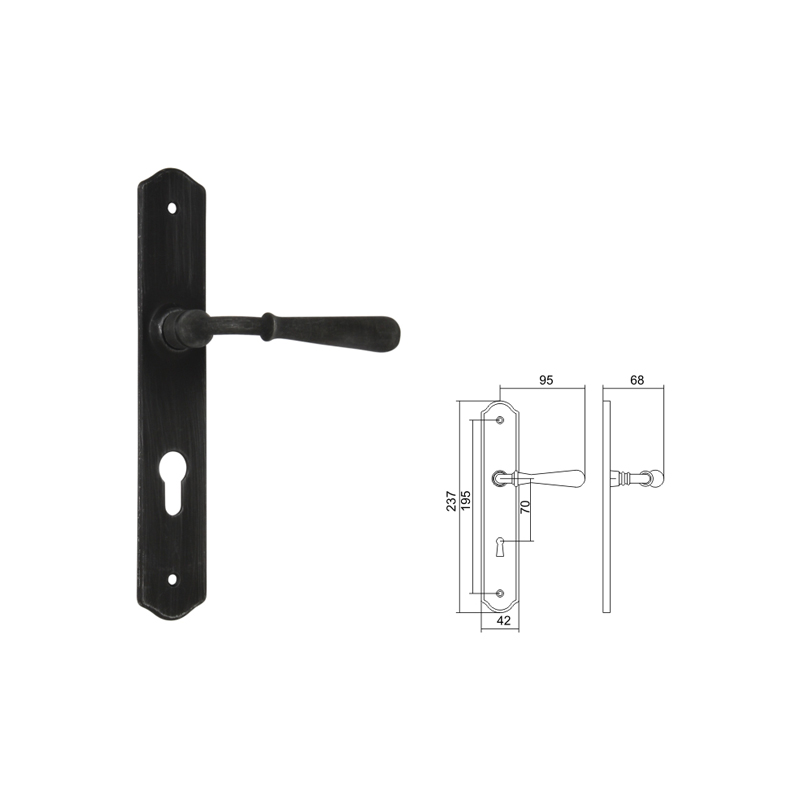 Iron door handle