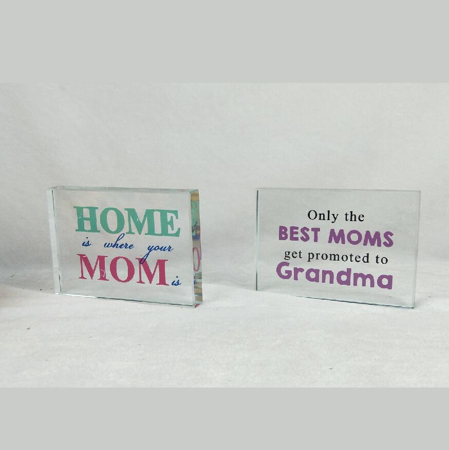 Glass Message Block