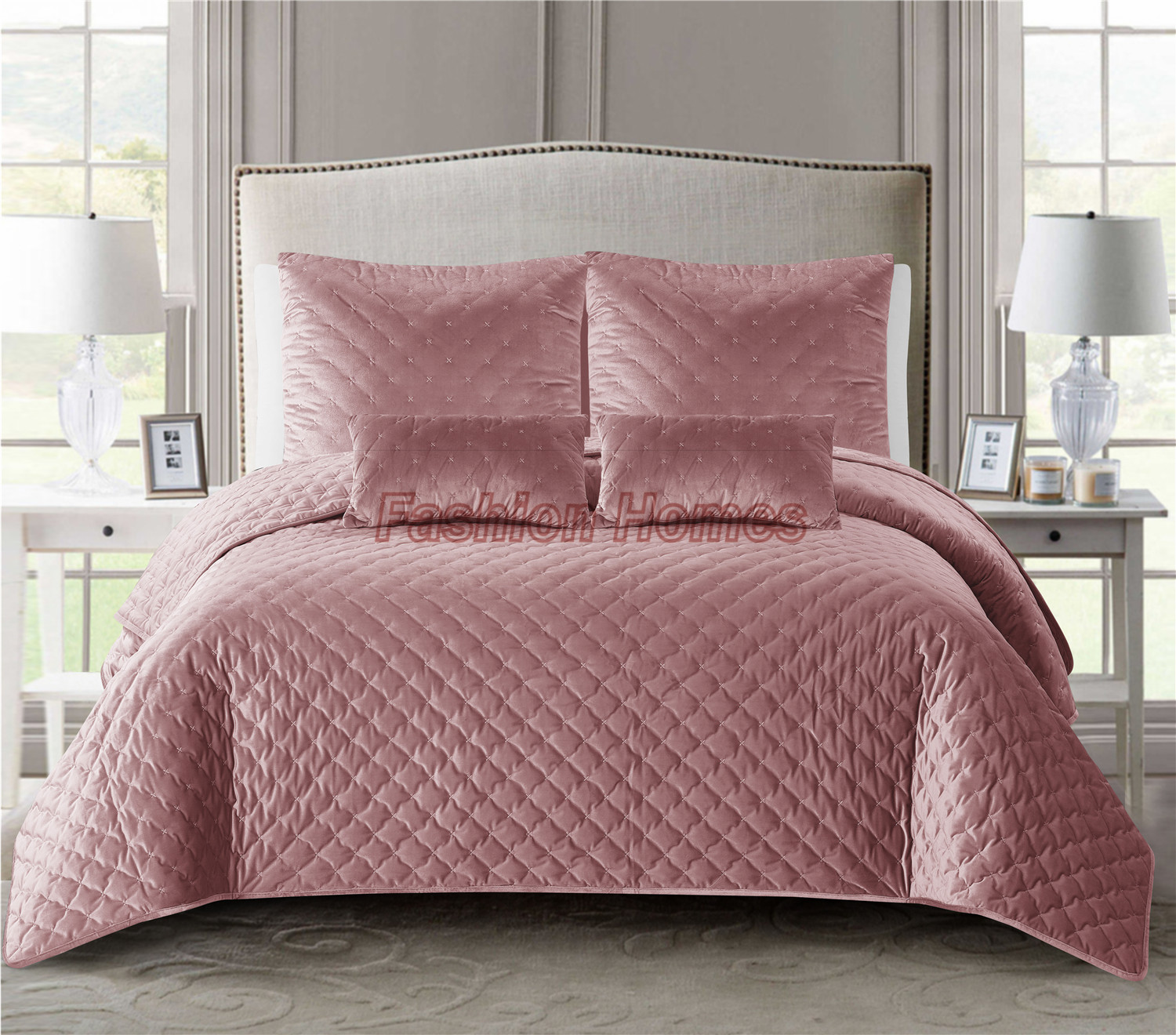 3pcs Solid Cross Stitching Dutch Velvet Comforter