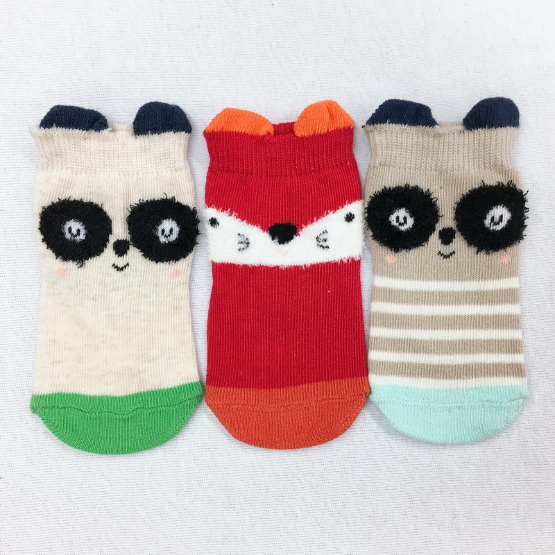 baby sock with animal face