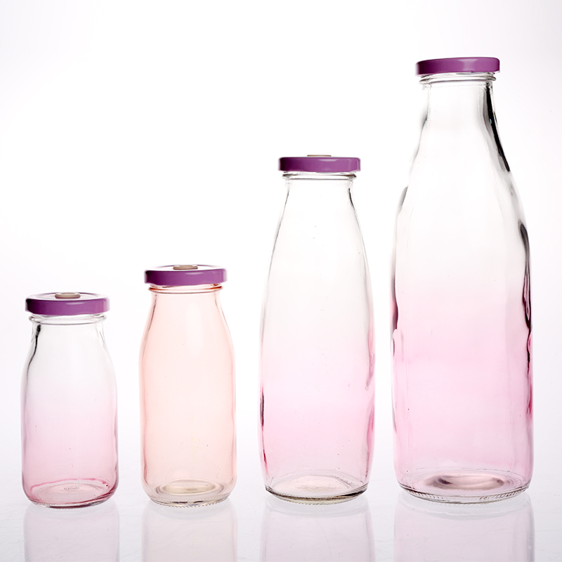 Glass drinking bottle