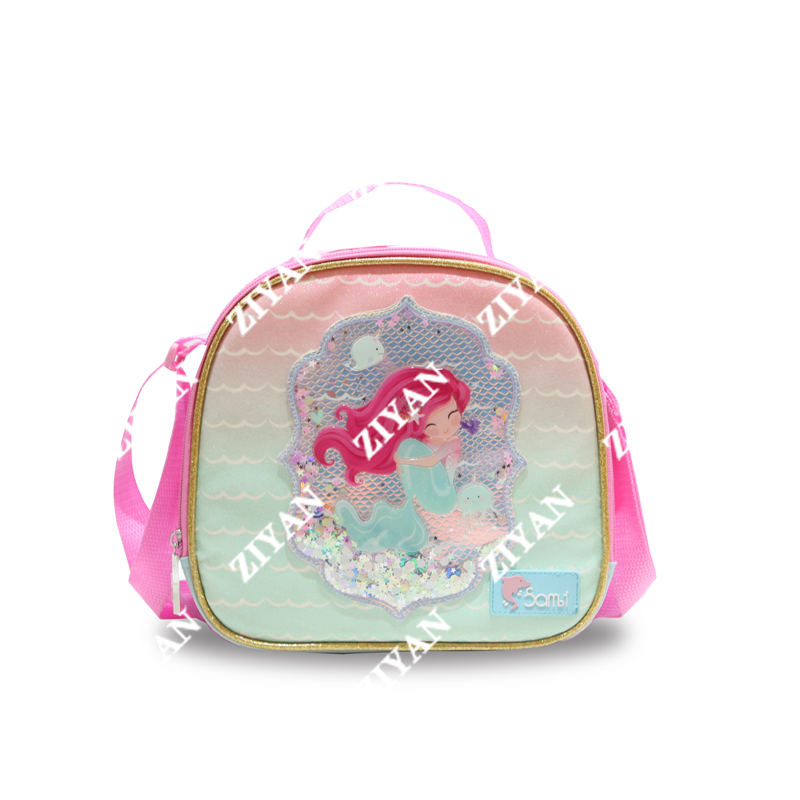 2020 Clear Mermaid Pattern Student Lunch Bag Pack