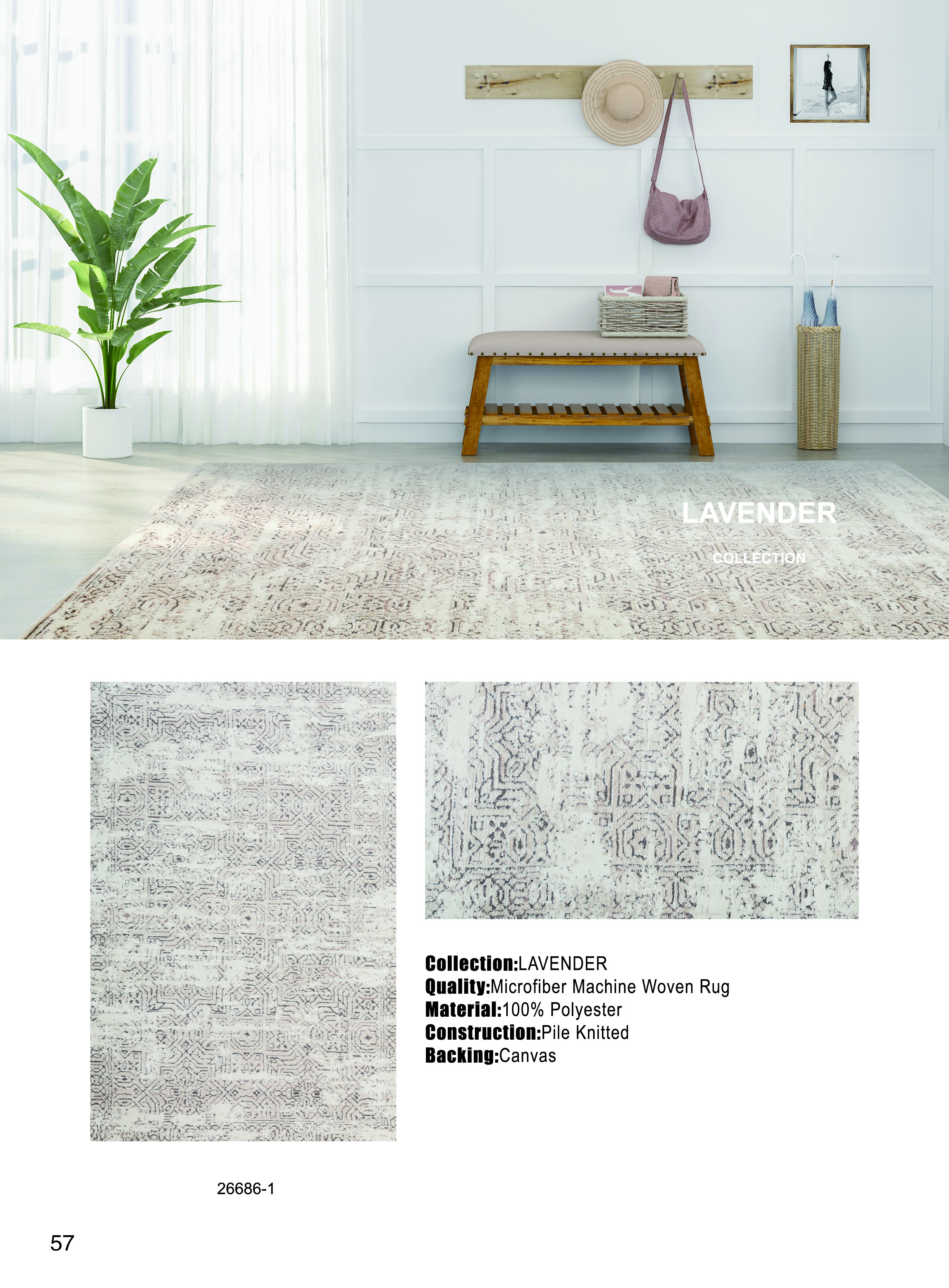 Microfiber Knitted machine woven Rug
