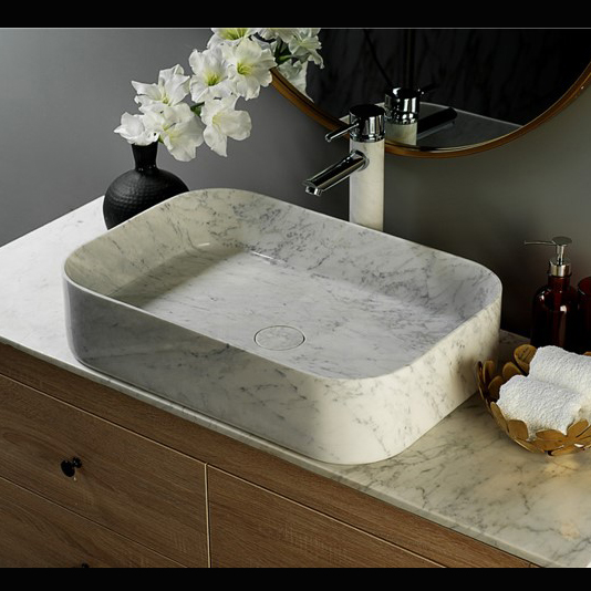 SLT5238CA Contemporary Design Wash Basin in Natural Marble