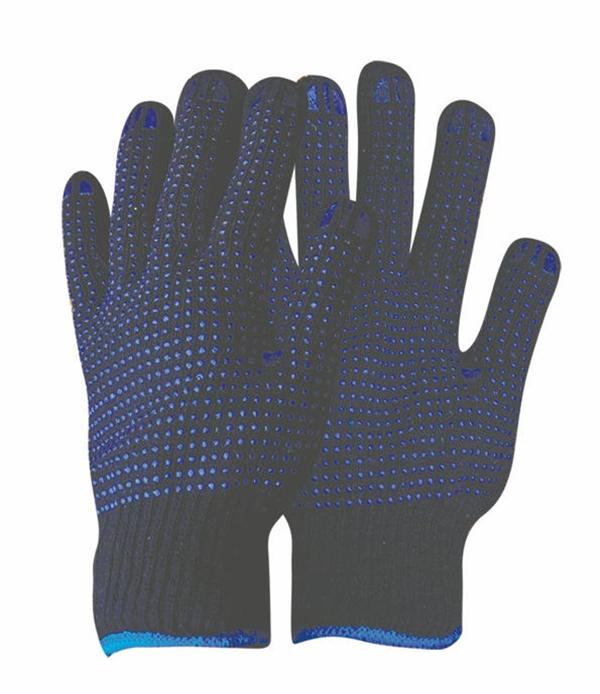 Blue Double side PVC dots glove