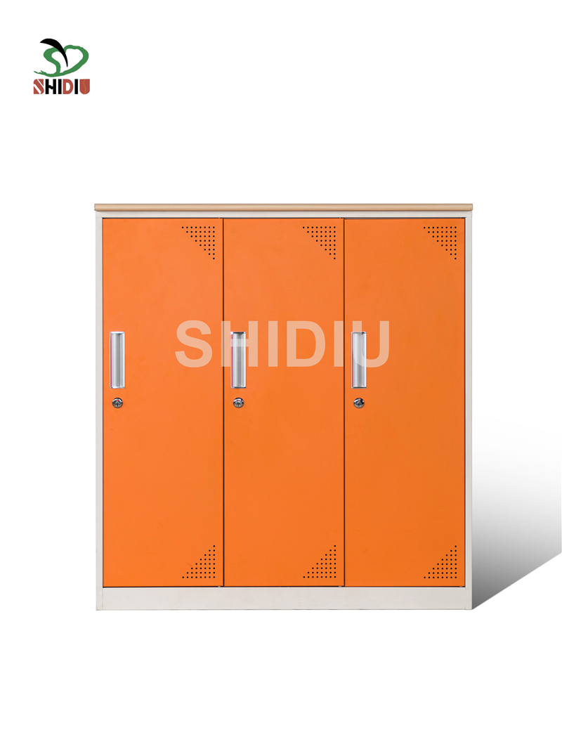 “A” Luoyang Steel Office Furniture Half-height 3 door Cabinet