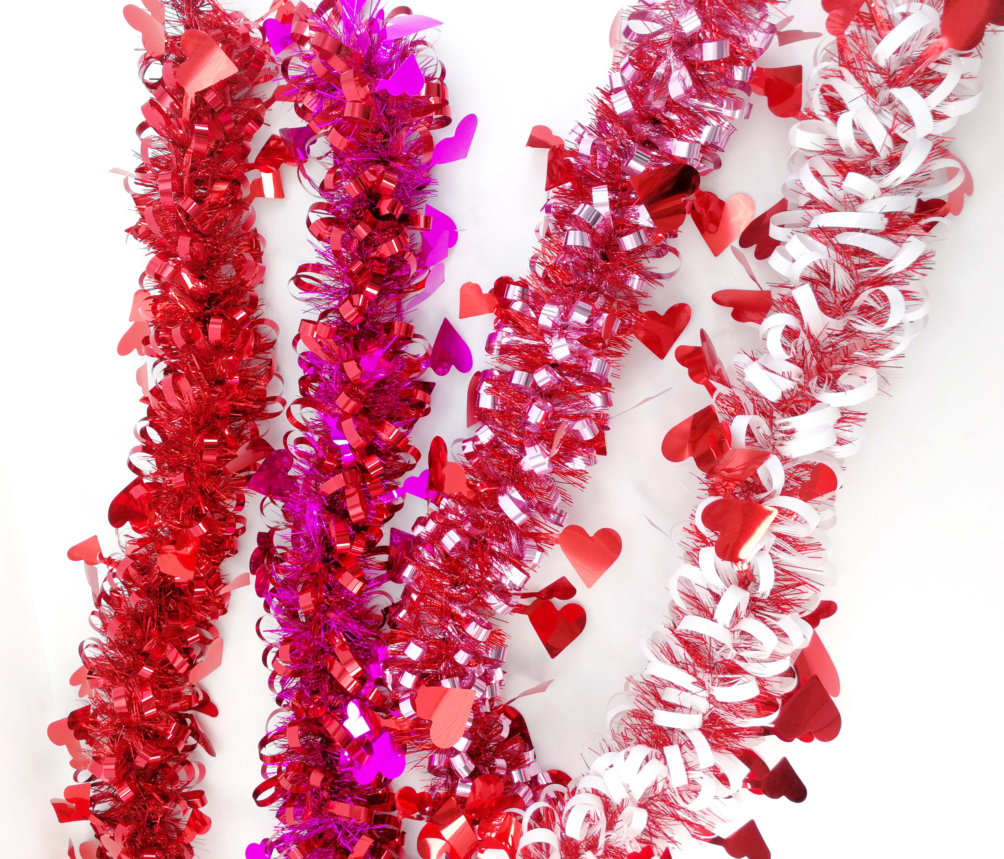 Valentine's tinsel garland
