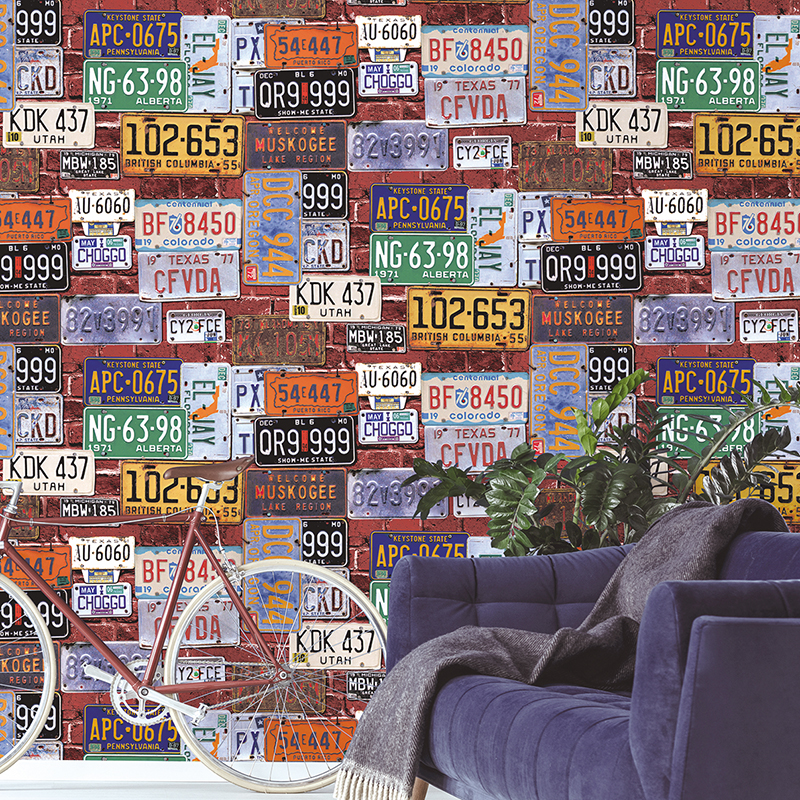 Classic & Vintage Design Textured Vinyl Wallpaper for Coffee Shop/Bar/Ceiling/Living Room