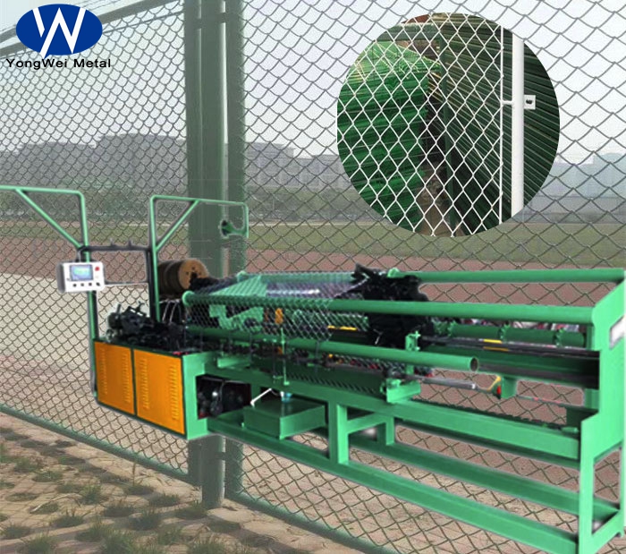 Chain link fence making machine