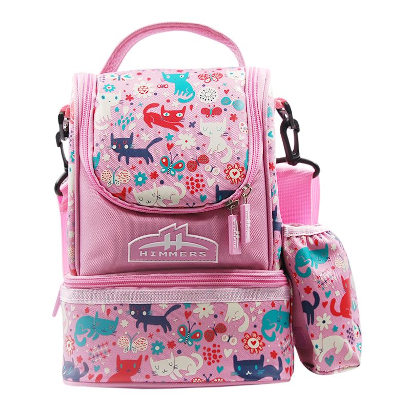 Customized Full Printing Two Layers Student Lunch Bag/Lunch Box with Shoulder