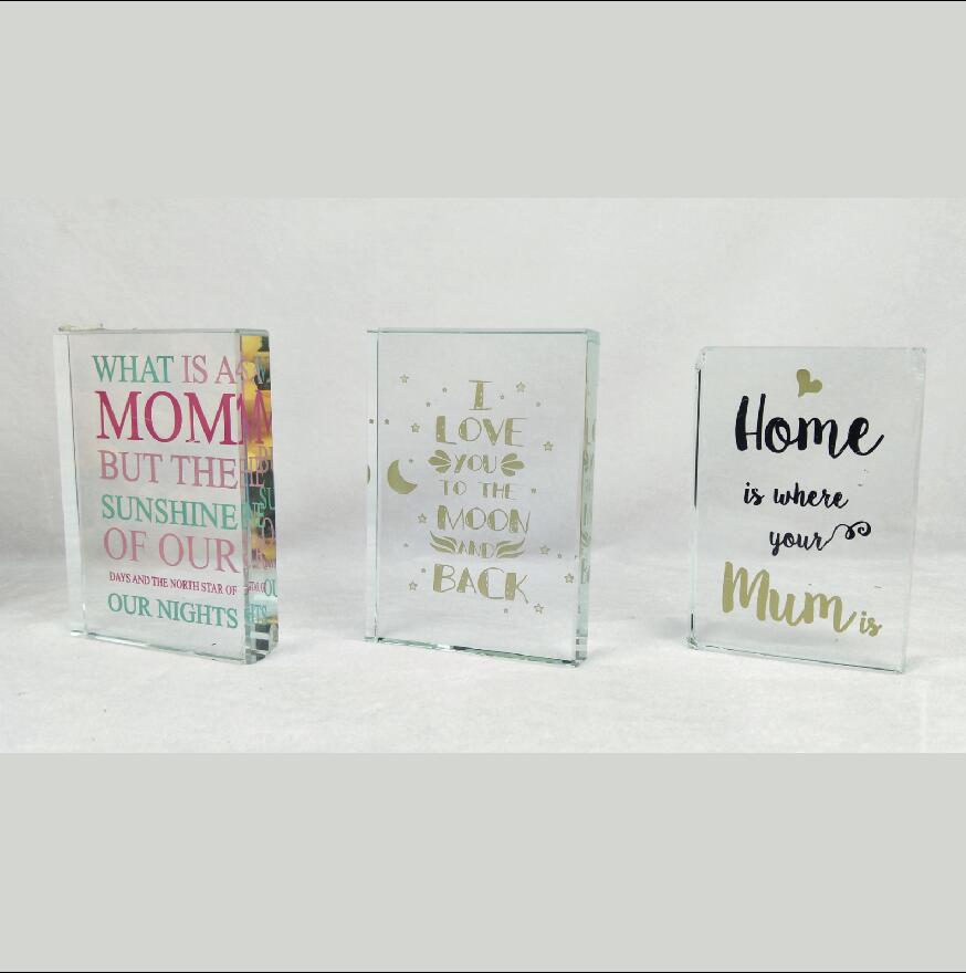 Glass Message Block