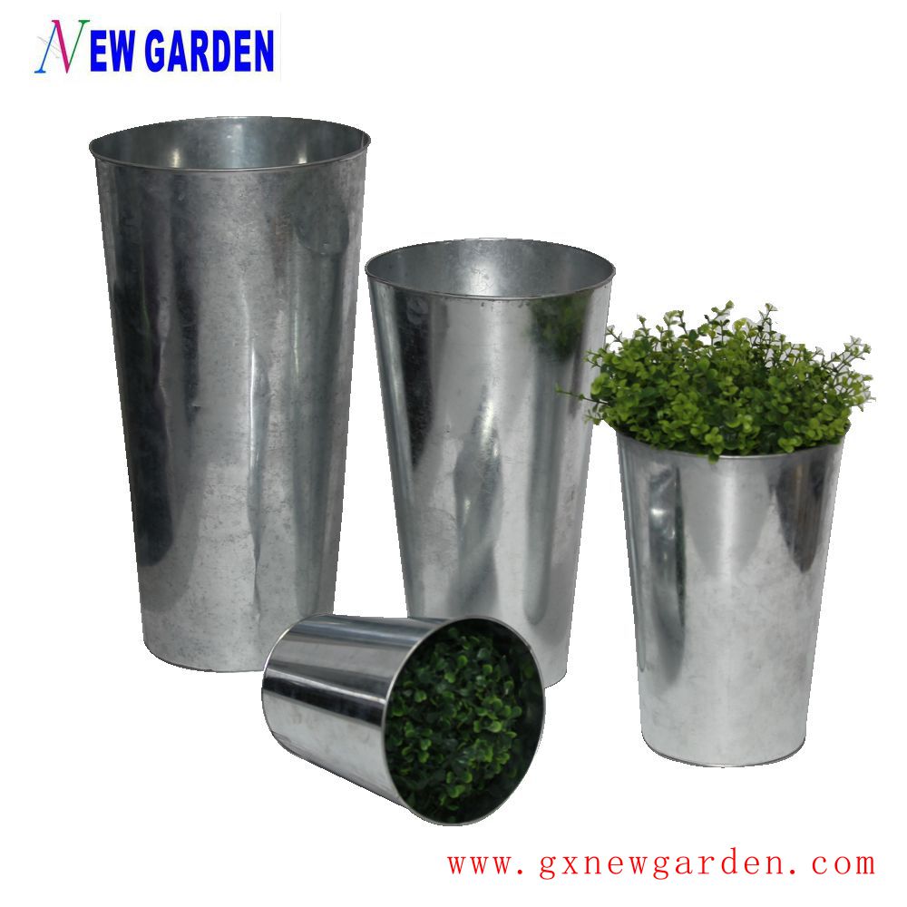 zinc flower planter
