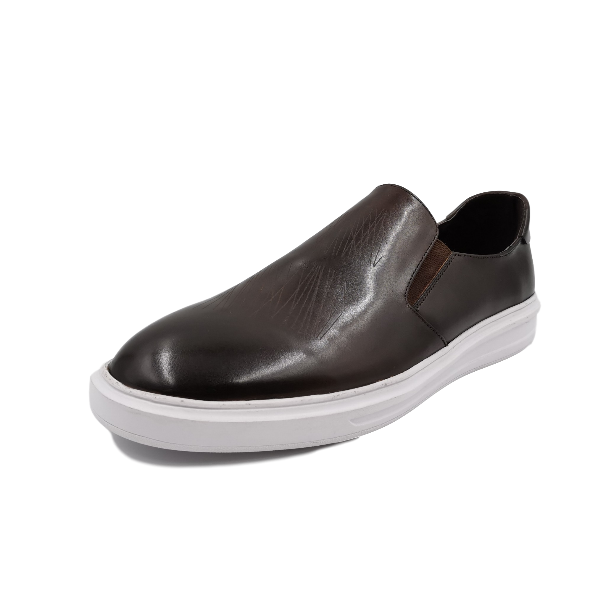 new fashion leather men casual sneaker walking shoes