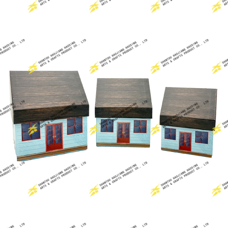 House-Shaped Box Set Of 3