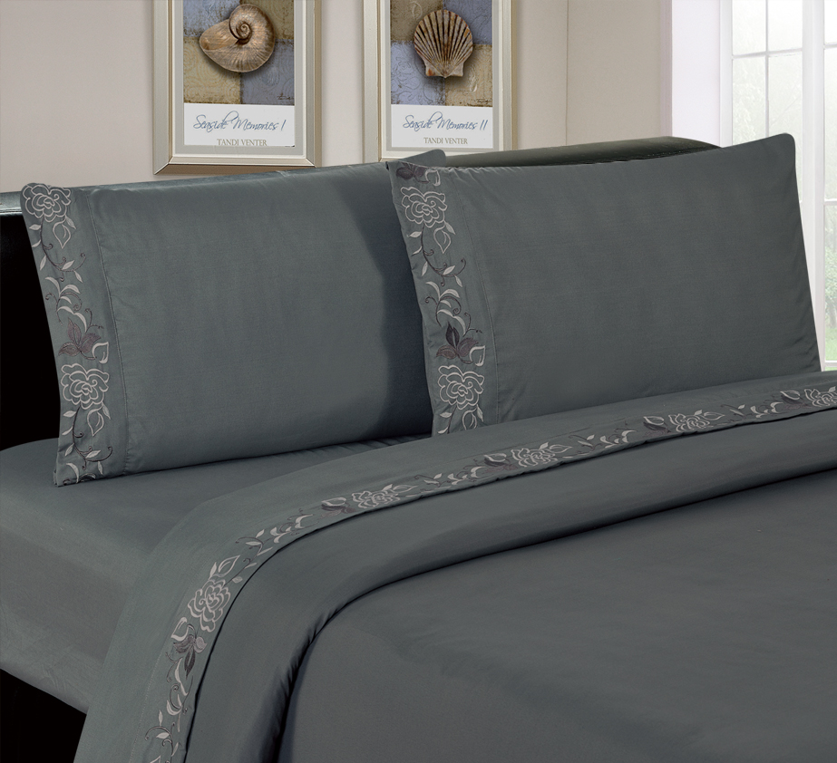 4 pcs big flower embroidery sheet set
