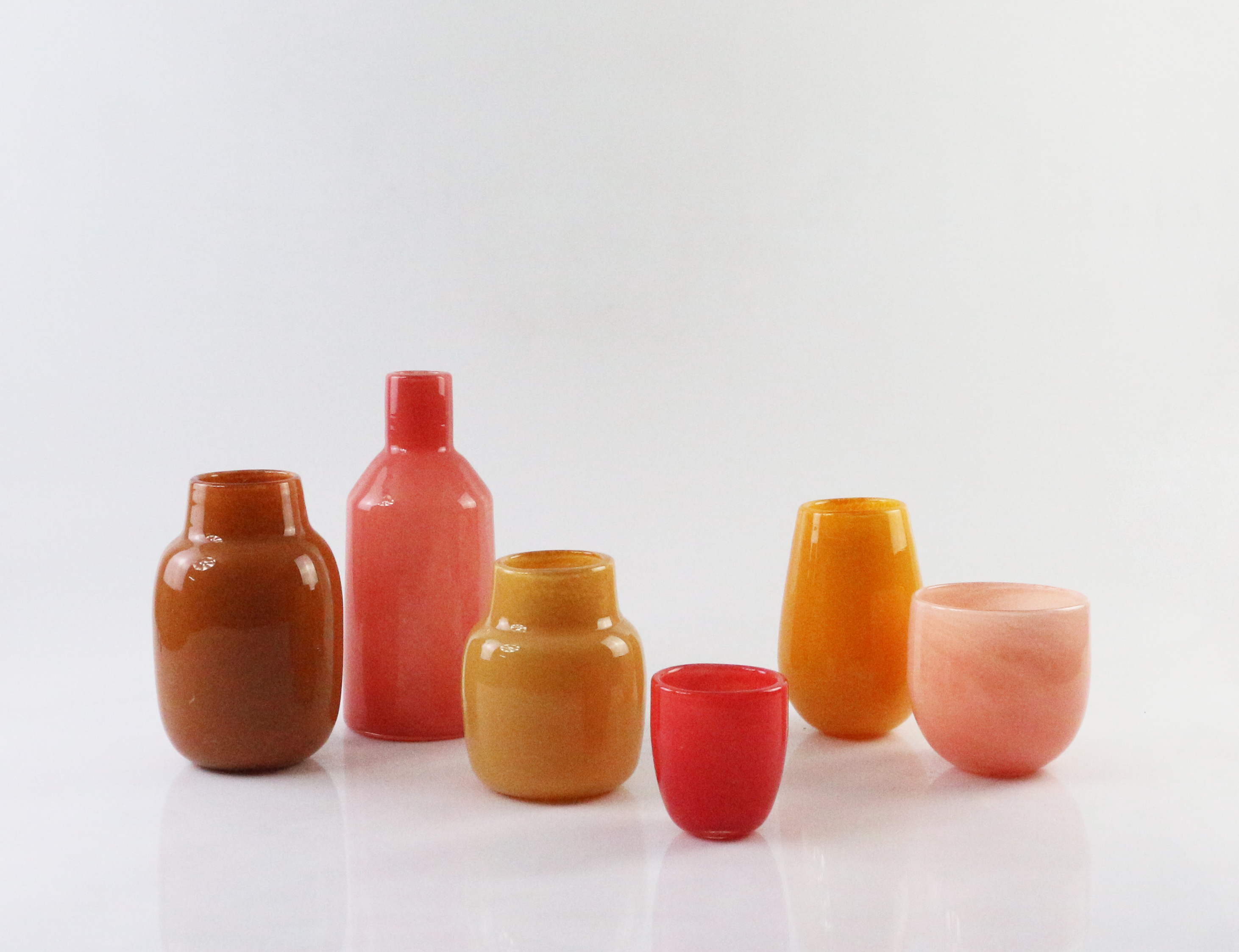 Handmade colored glass vase