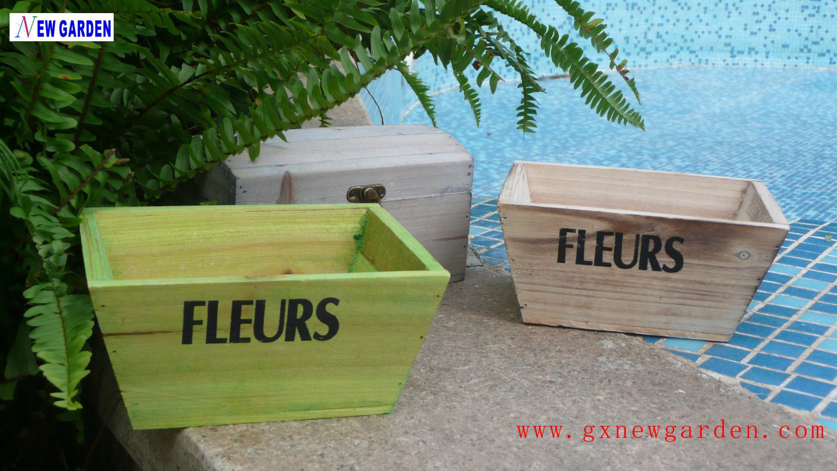 wooden flower planter