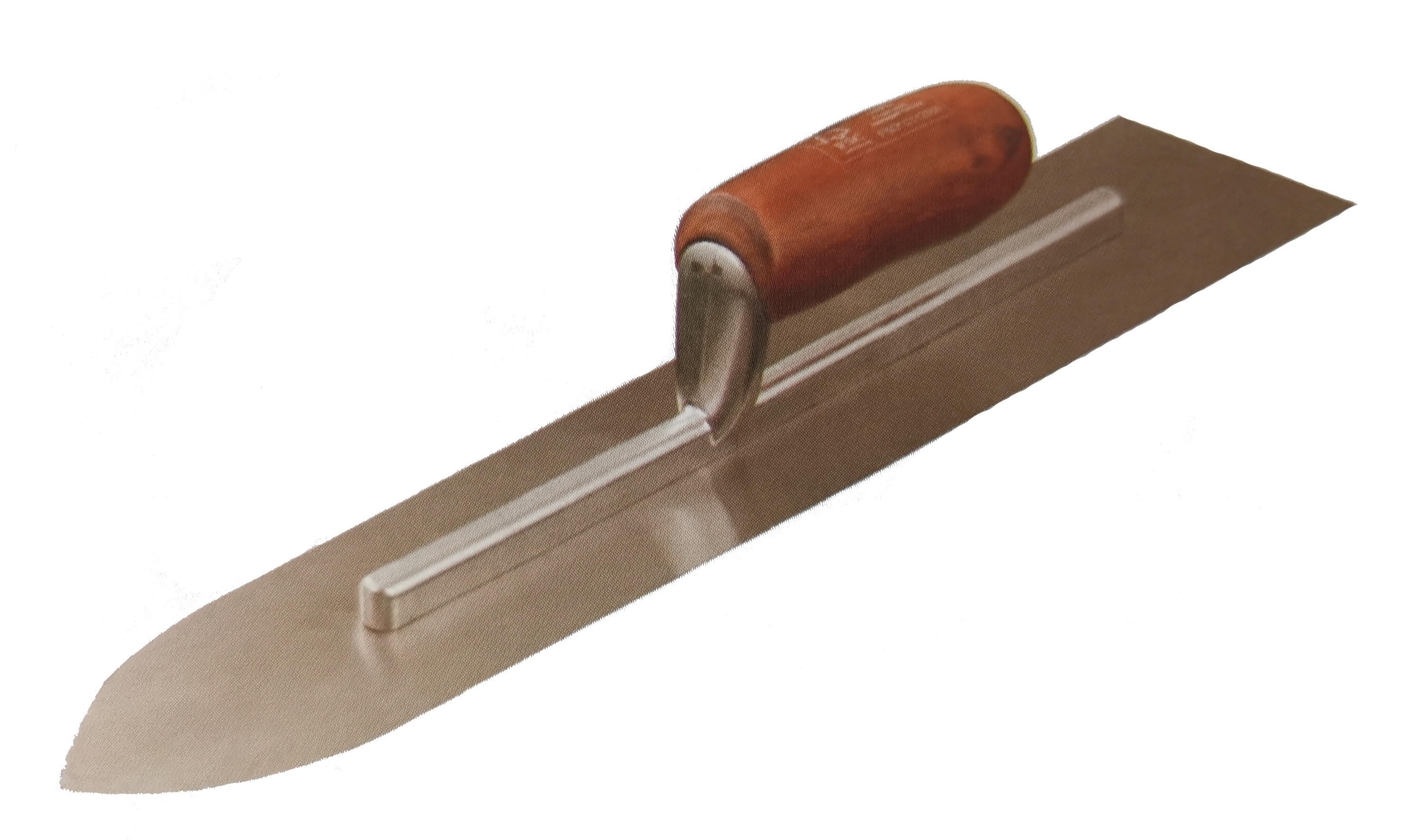 Pointed concret flooring trowel