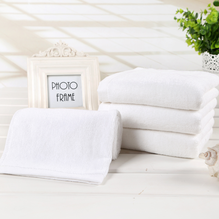Wholesale good quality white hand towel hotel Chinese factory