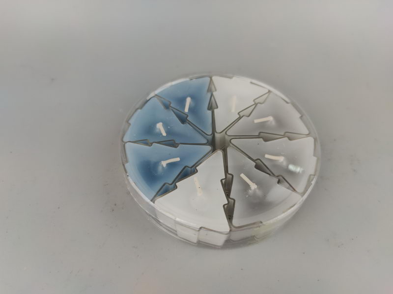 S/6 Christmas Tree candles in PC cup