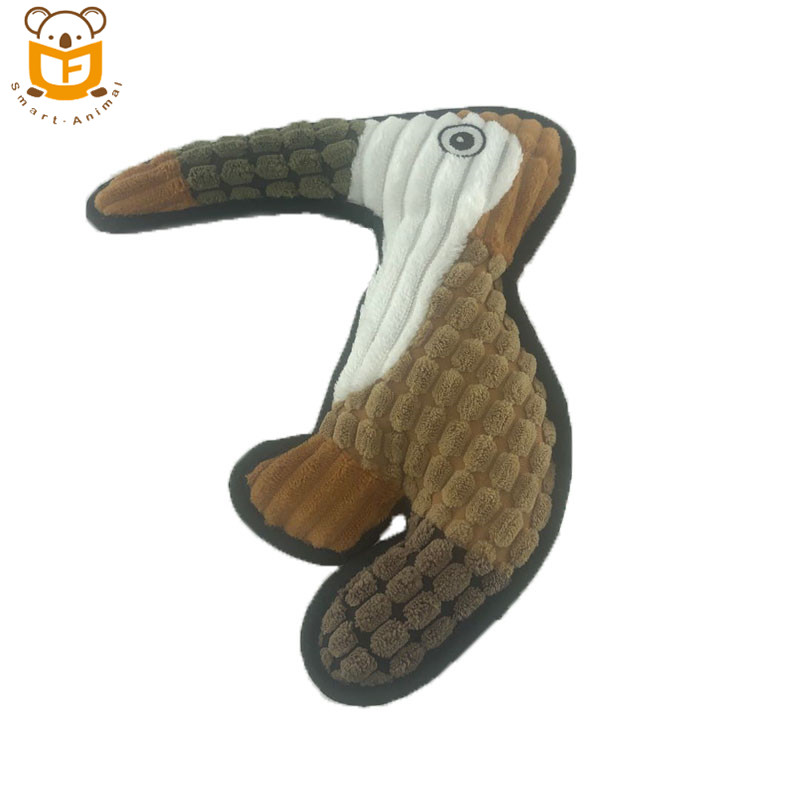 Cute Pet Toys Animal shape Fur Squeaky Soft Stuffing toucan Plush Dog Toy