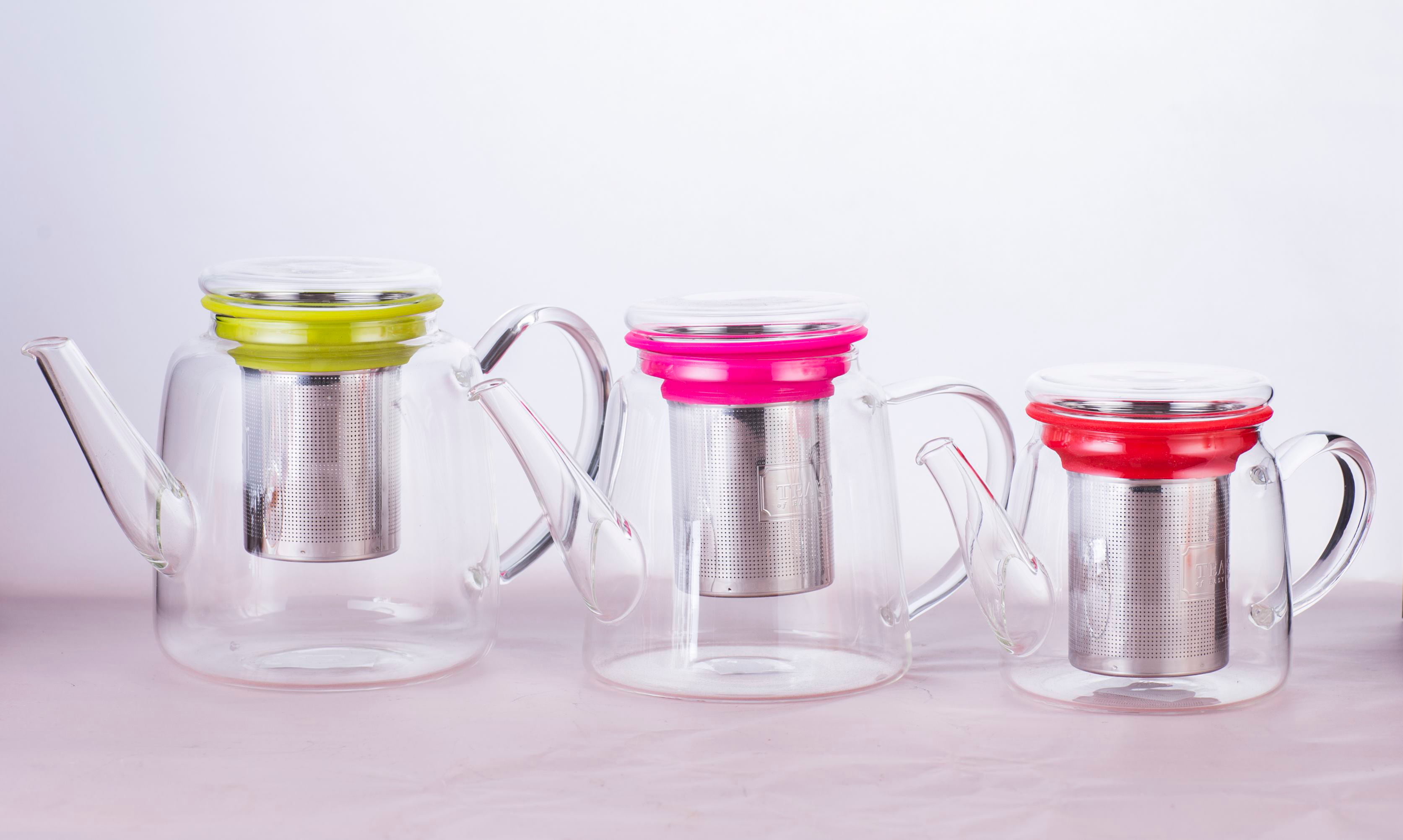 Classical Shape High Borosilicate Glass tea pot for home using with stainless steel filter LFGB standard ODM OEM