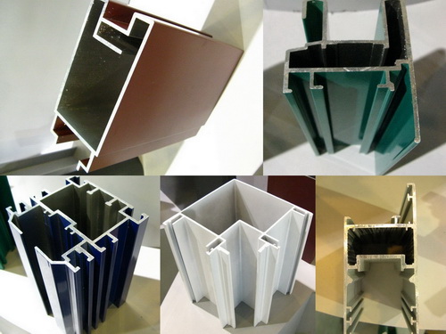 Aluminium extrusion profiles for windows and doors
