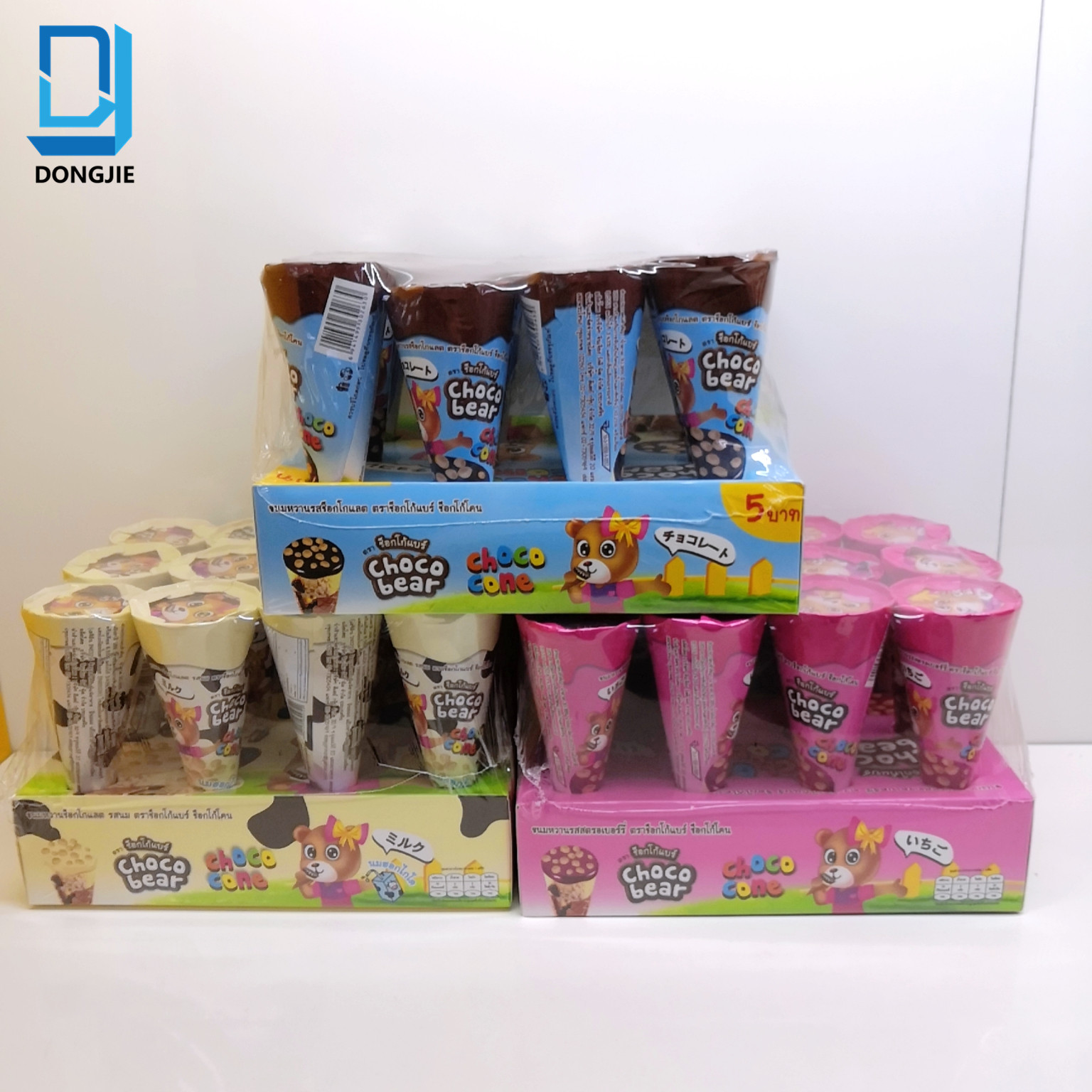 *Chocolate with biscuit (chocolate flavor, milk flavor, strawberry flavor)
