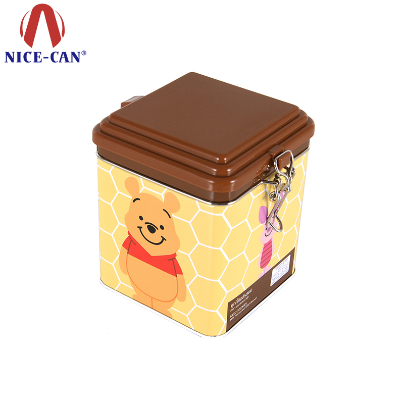 Lock Seal Closure Double Airtight Lid Can Tin Box With Clip Lid