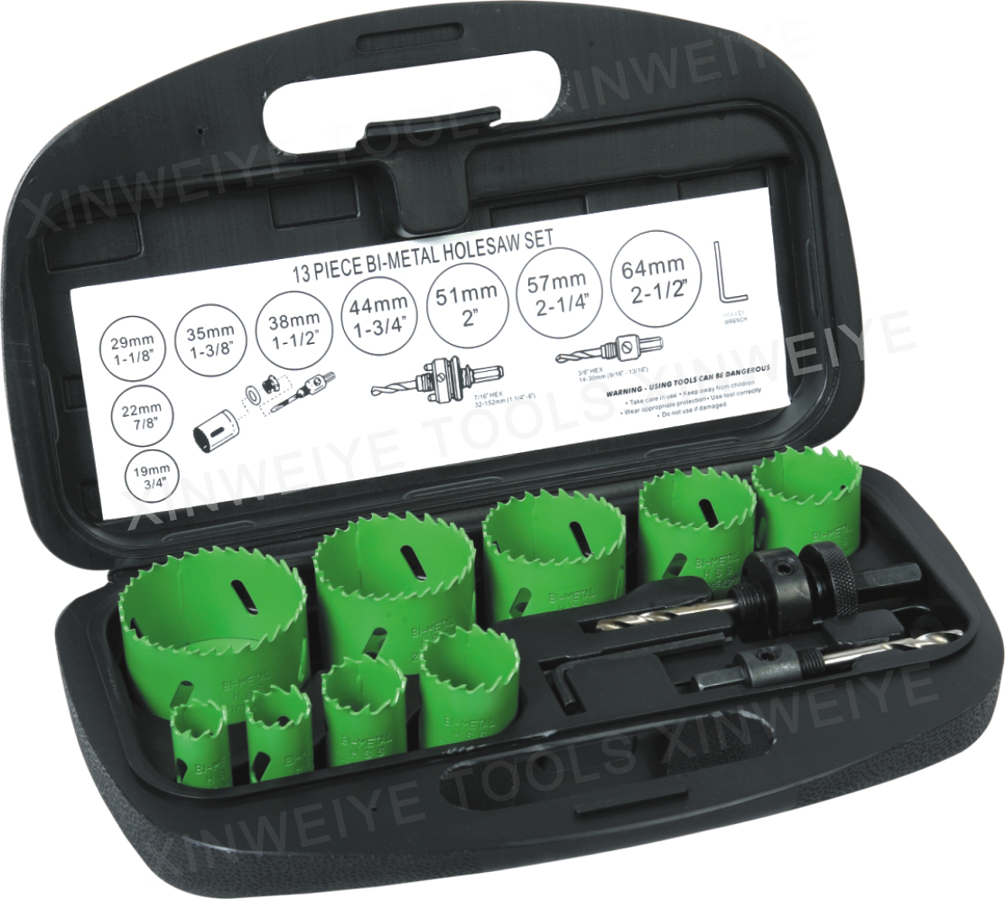 13pc Bi Metal Hole Saw Set