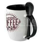 12 oz. Two-Tone Mug w/ Colorful Spoon