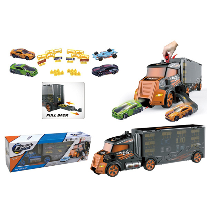Sinovan factory Hot New Car Carry Truck Toy Play Set, Semi Trailer with Die Cast Cars