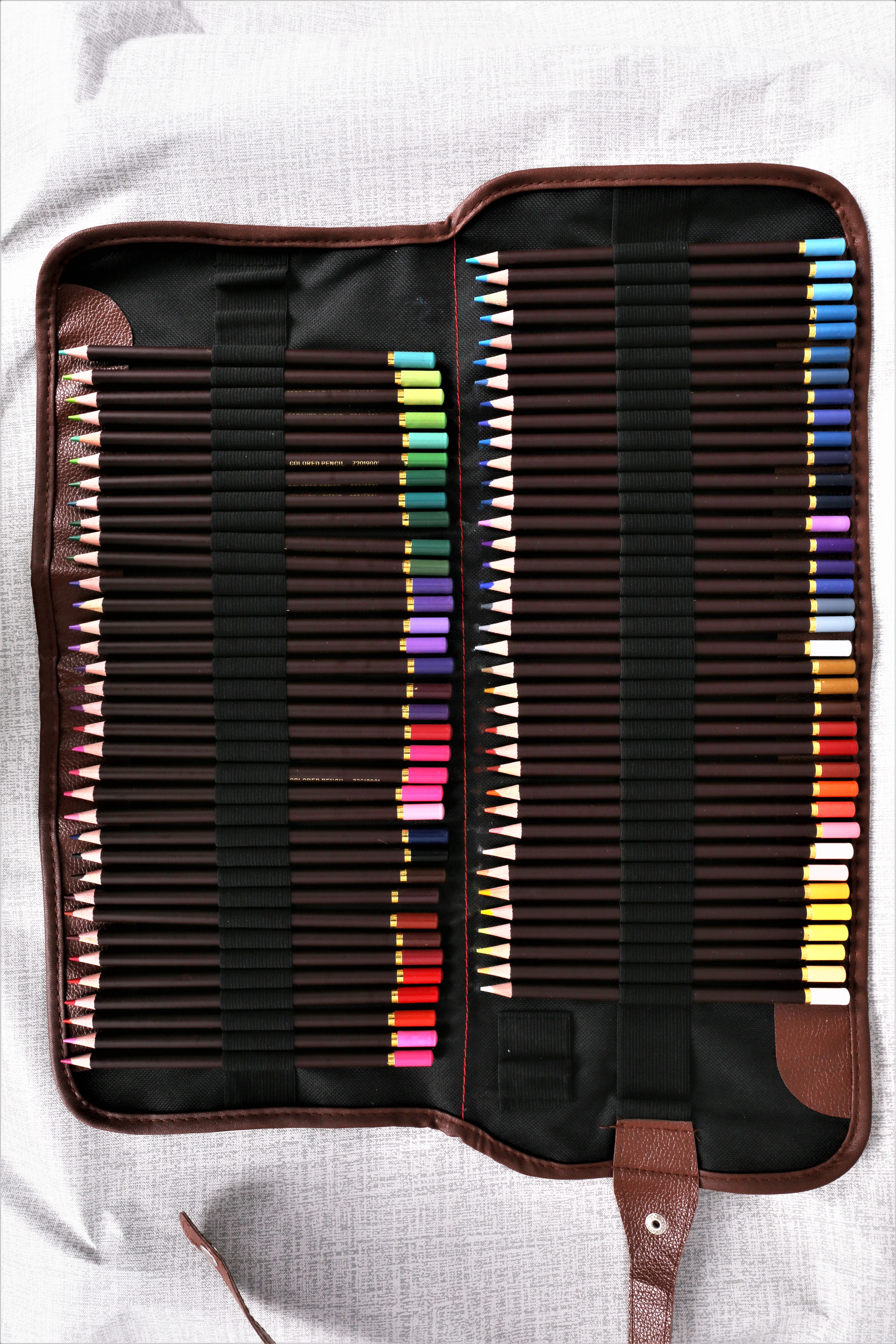 72 color pencil in cloth bag