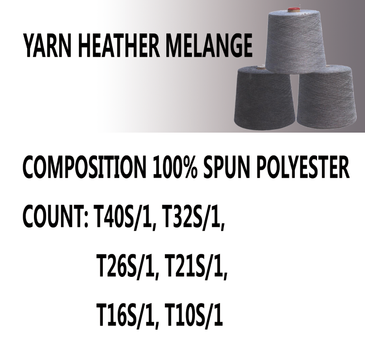 Spun Polyester Melange Yarn