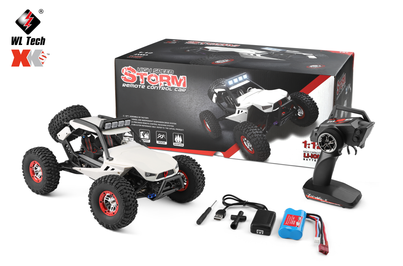 wltoys 2.4G 1:12 4WD RC high speed crawler car toy rc car