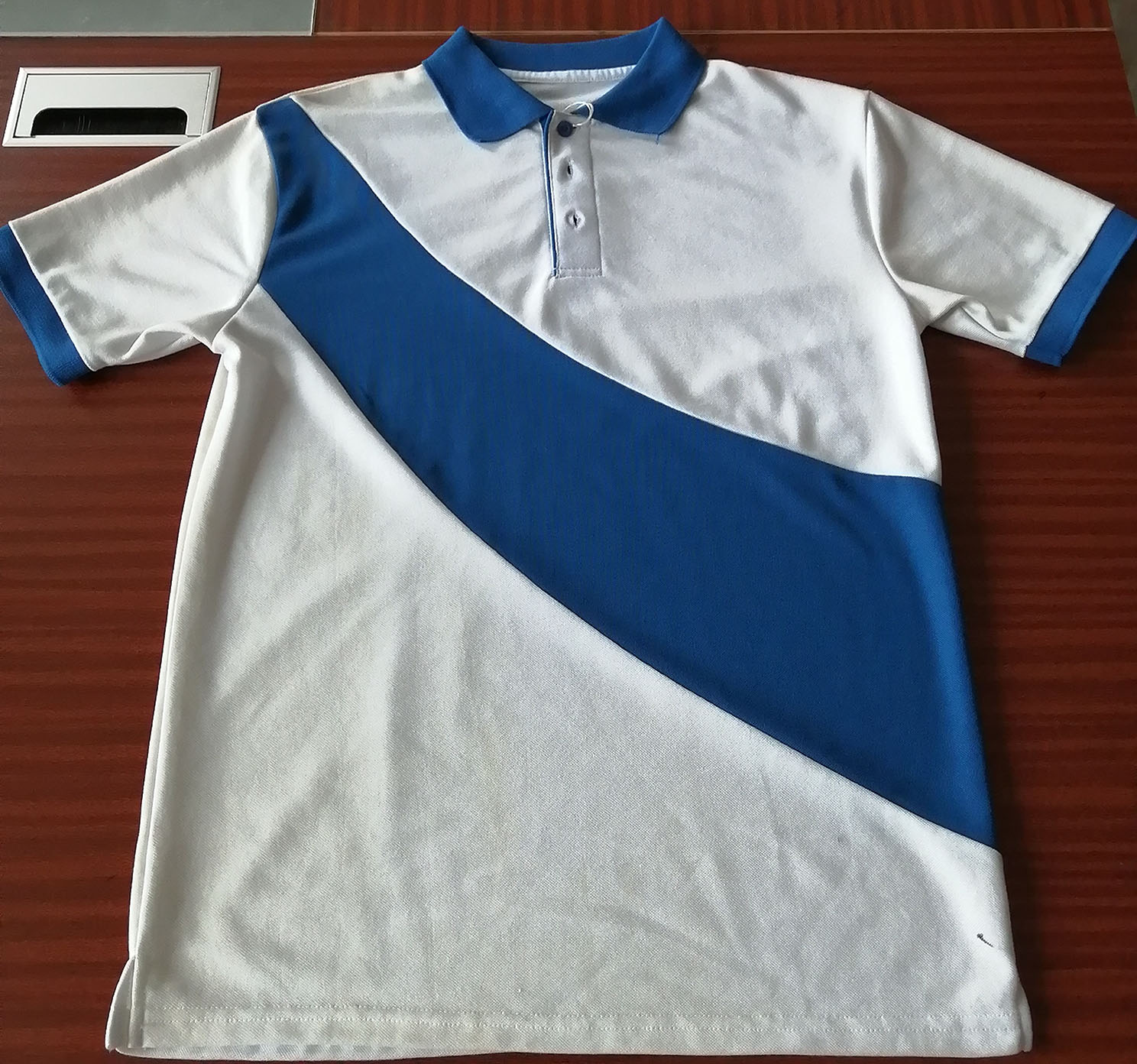 100%polyester Men's Short Sleeve Block Polo Shirt