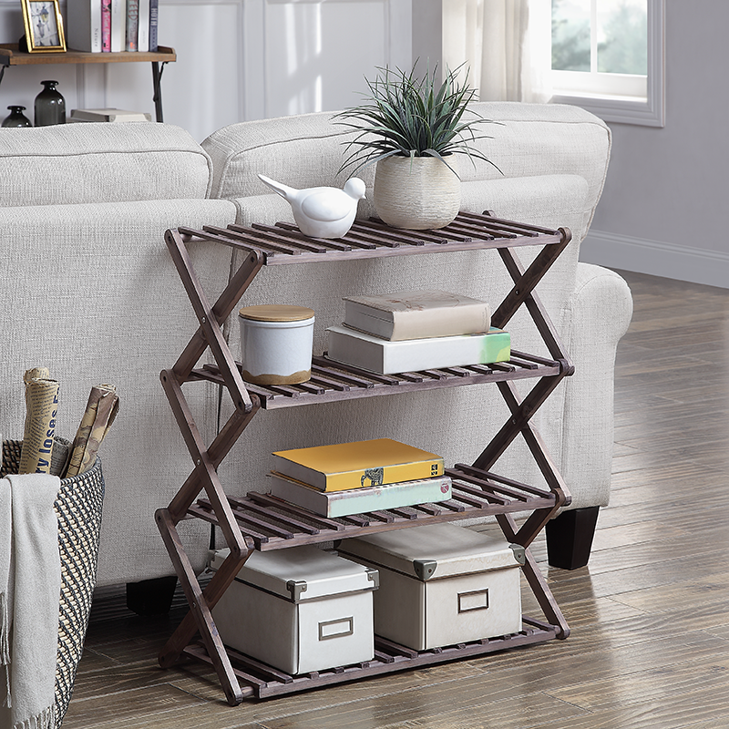 Wooden shoe rack