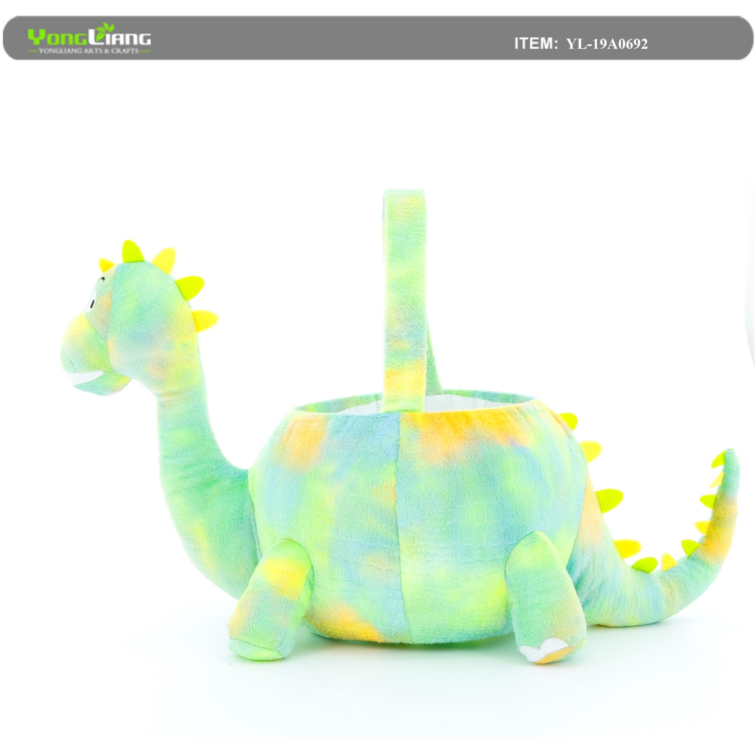 City Streets Dinosaur Medium Plush Kids Easter Egg Basket
