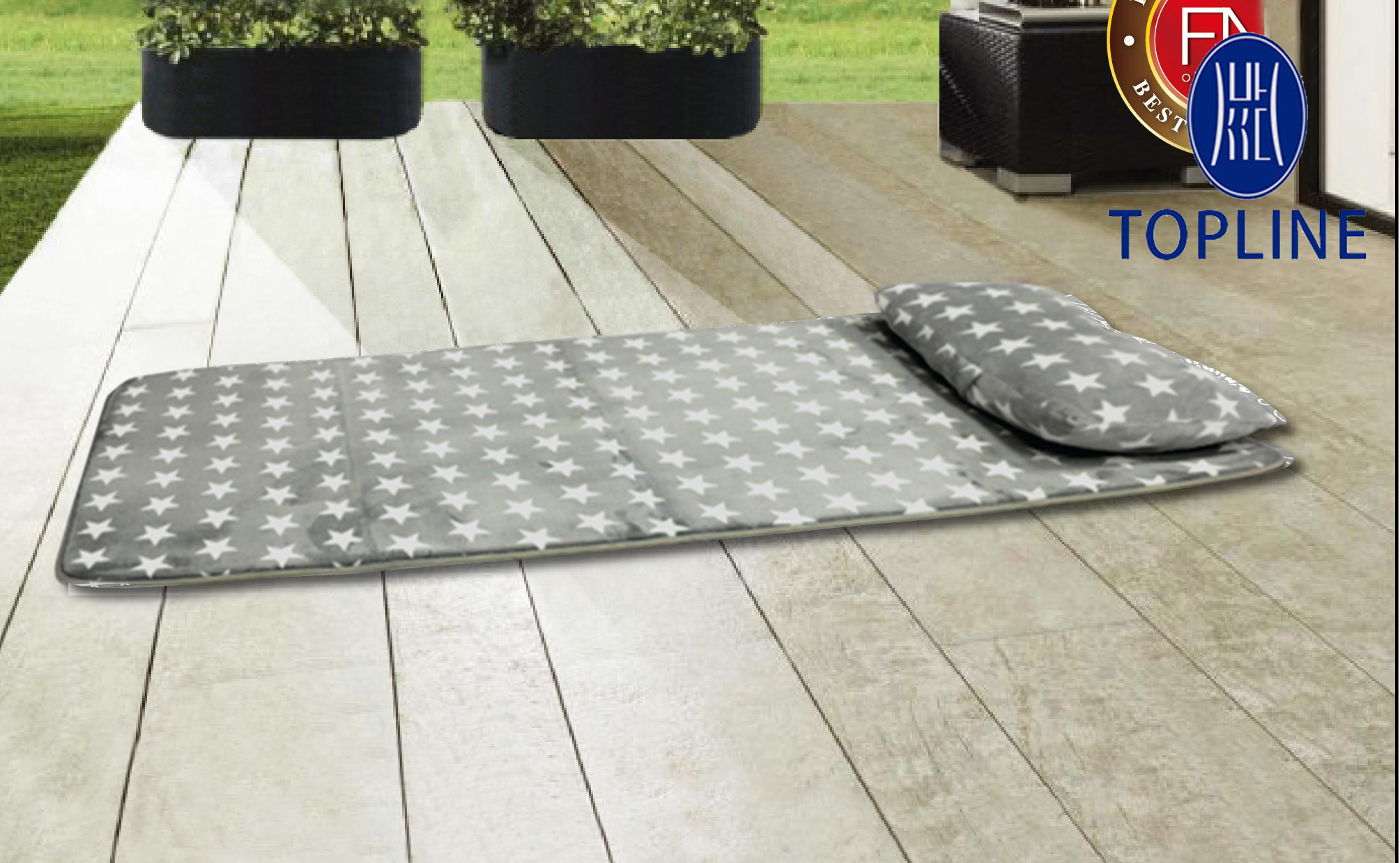 Sleeping mat with pillow