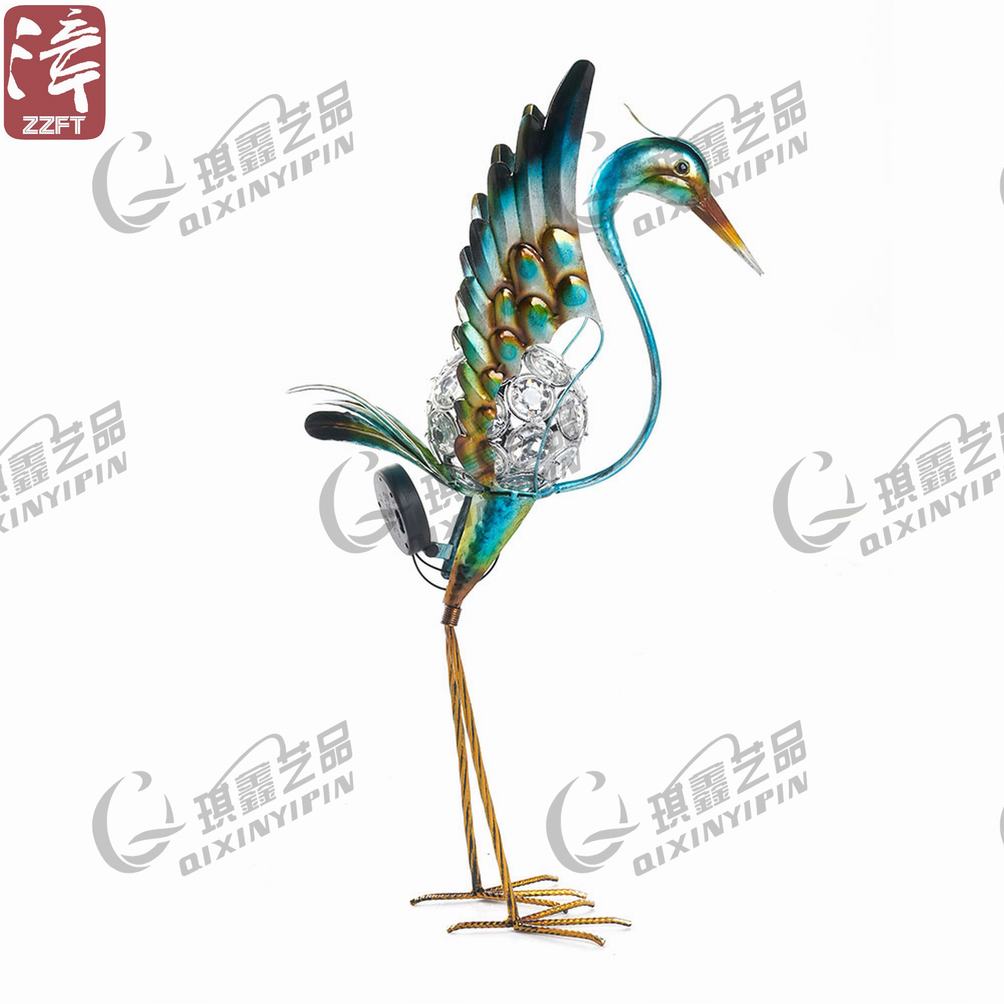 Metal Solar Crane Spreading wings