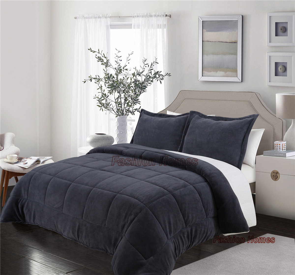 100% Polyester Solid Micro-coral Feelce Comforter
