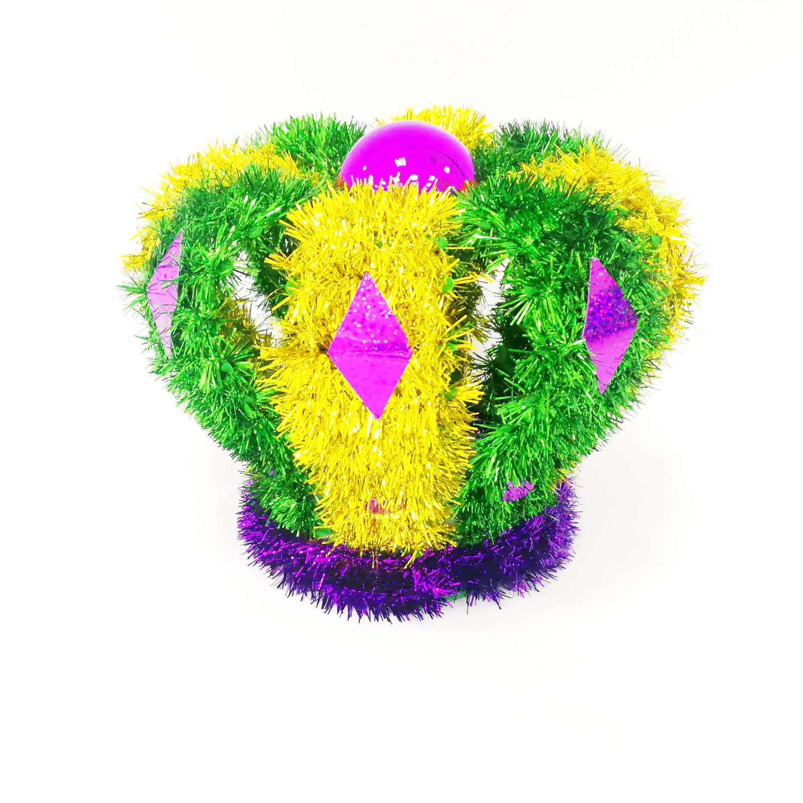 Mardi Gras Tinsel 3D crown