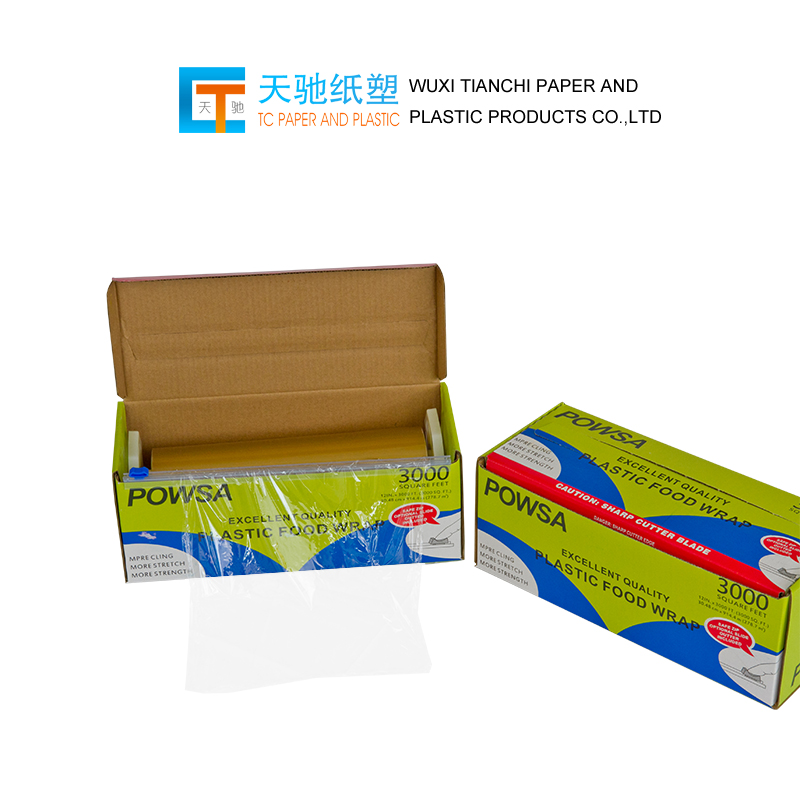 Clear PVC Cling Film Kitchen Use With Cutter Box