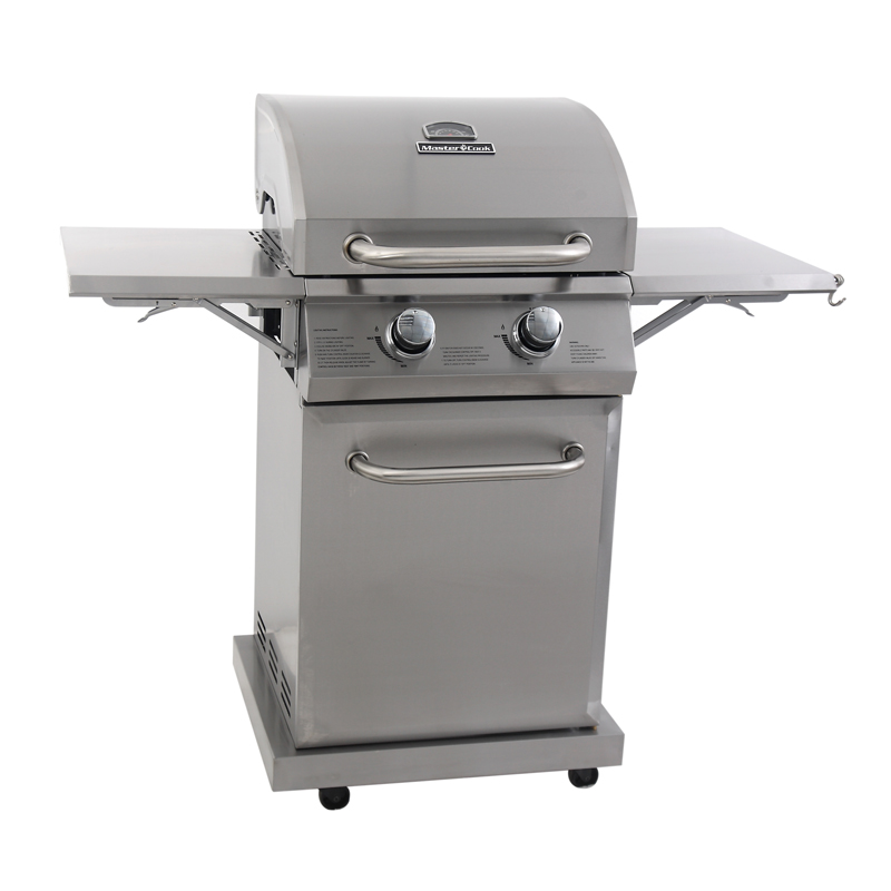 2-Burner Gas Grill with Folding Side Shelves