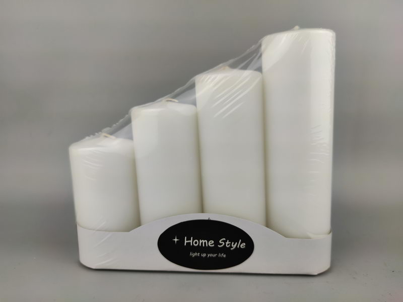 S/4 over-dipping pillar candles
