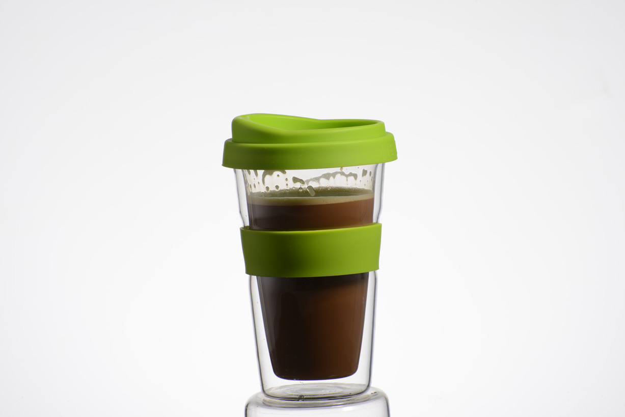 Glass coffee cup
