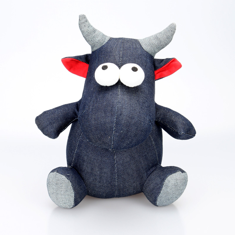 Jean Stuffed Oxe toy for home decoration